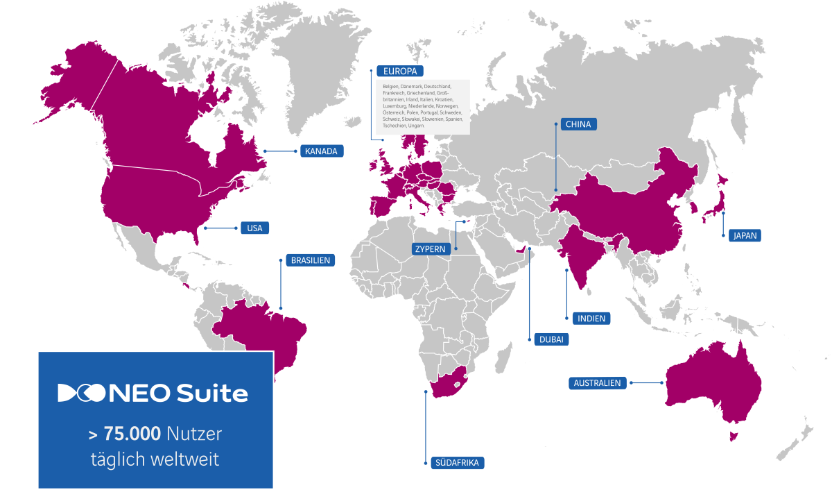 Weltkarte NEO Suite auf deutsch