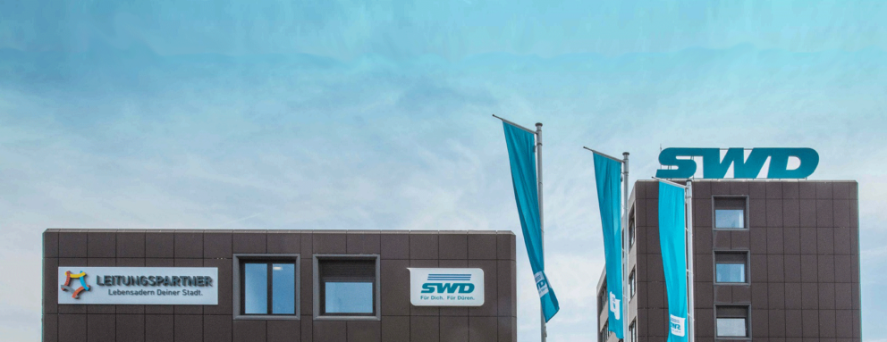 Gebäude mit SWM Logo