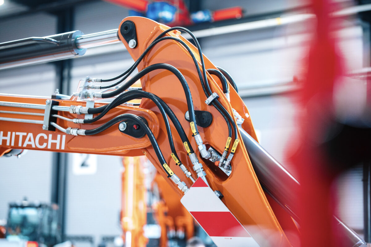 Hydraulik eines Baggers